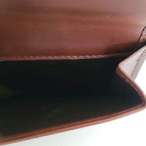 Hunting World Designer Olive Green Brown Trim Wallet Italian Cow Leather Quality - Picture 7 of 12